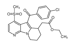 ethyl [5-(4-chlorobenzoyl)-4-(methylsulfonyl)-6,7,8,9-tetrahvdropyrido[3,2-b]indolizin-6-yl]acetate_688356-94-7