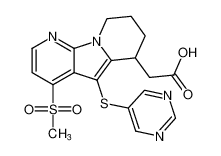 2-(4-(methylsulfonyl)-5-(pyrimidin-5-ylthio)-6,7,8,9-tetrahydropyrido[3,2-b]indolizin-6-yl)acetic acid CAS:688358-02-3 manufacturer & supplier