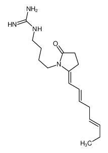 2-[4-(2-octa-2,5-dienylidene-5-oxopyrrolidin-1-yl)butyl]guanidine_68838-37-9