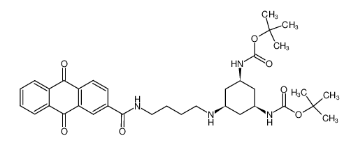 9,10-dioxo-9,10-dihydroanthracene-2-carboxylic acid [4-(cis-3,5-(N,N-di-tert-butyloxycarbonyl)diaminocyclohexylamino)butyl]amide_688790-71-8