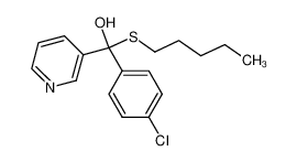 α-(4-Chlorophenyl)-α-(n-pentylthio)-3-pyridinemethanol_68884-88-8