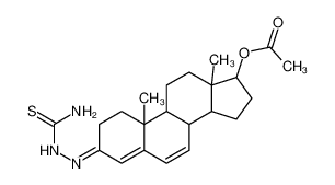 [(3E)-3-(carbamothioylhydrazinylidene)-10,13-dimethyl-1,2,8,9,11,12,14,15,16,17-decahydrocyclopenta[a]phenanthren-17-yl] acetate_68888-69-7