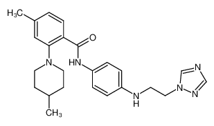 4-methyl-2-(4-methyl-1-piperidinyl)-N-(4-{[2-(1H-1,2,4-triazol-1-yl)ethyl]amino}phenyl)benzamide CAS:689154-37-8 manufacturer & supplier