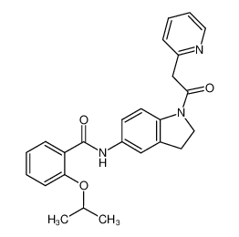 2-isopropoxy-N-[1-(2-pyridinylacetyl)-2,3-dihydro-1H-indol-5-yl]benzamide_689161-80-6