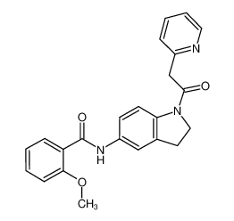 2-methoxy-N-[1-(2-pyridinylacetyl)-2,3-dihydro-1H-indol-5-yl]benzamide_689161-87-3