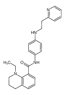 1-ethyl-N-(4-{[2-(2-pyridinyl)ethyl]amino}phenyl)-1,2,3,4-tetrahydro-8-quinolinecarboxamide_689162-97-8