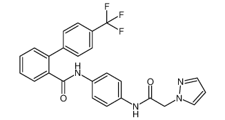 N-(4-(2-(1H-pyrazol-1-yl)acetamido)phenyl)-4'-(trifluoromethyl)-[1,1'-biphenyl]-2-carboxamide_689171-46-8