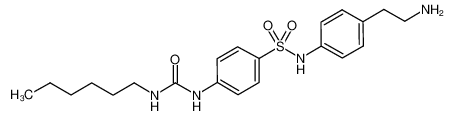 N-(4-(2-aminoethyl)phenyl)-4-(3-hexylureido)benzenesulfonamide_689215-62-1
