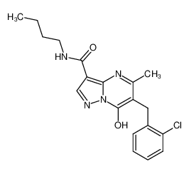 N-butyl-6-[(2-chlorophenyl)methyl]-7-hydroxy-5-methyl-pyrazolo[1,5-a]pyrimidine-3-carboxamide_689232-43-7