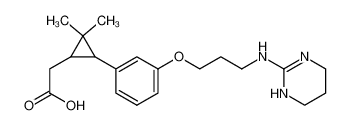 (2,2-Dimethyl-3-{3-[3-(1,4,5,6-tetrahydropyrimidin-2-ylamino)propoxy]-phenyl}cyclopropyl)Acetic Acid_689259-78-7