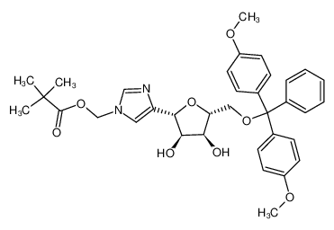 [4-(5-O-4,4'-dimethoxytrityl-β-D-ribofuranosyl)imidazol-1-yl]methyl 2,2-dimethylpropiolate_689260-64-8