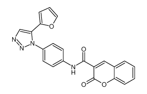 N-(4-(5-(furan-2-yl)-1H-1,2,3-triazol-1-yl)phenyl)-2-oxo-2H-chromene-3-carboxamide_689268-52-8