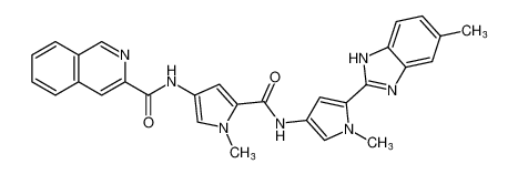 N-(1-methyl-5-((1-methyl-5-(5-methyl-1H-benzo[d]imidazol-2-yl)-1H-pyrrol-3-yl)carbamoyl)-1H-pyrrol-3-yl)isoquinoline-3-carboxamide_689275-52-3
