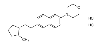(R)-4-(6-(2-(2-methylpyrrolidin-1-yl)ethyl)naphthalen-2-yl)morpholine dihydrochloride_689291-24-5