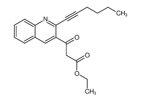 ethyl 3-(2-(hex-1-ynyl)quinolin-3-yl)-3-oxopropanoate_689293-37-6