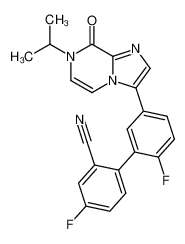 4,2'-difluoro-5'-(7-(1-methylethyl)-8-oxo-7,8-dihydroimidazo[1,2-a]pyrazin-3-yl)-biphenyl-2-carbonitrile_689297-23-2