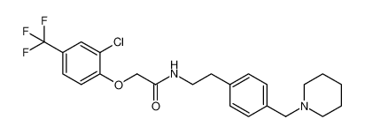 2-(2-chloro-4-(trifluoromethyl)phenoxy)-N-(4-(piperidin-1-ylmethyl)phenethyl)acetamide_689300-99-0