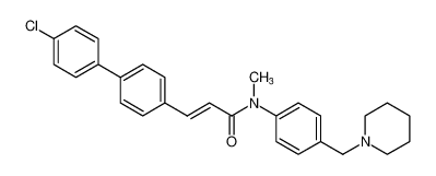 (E)-3-(4'-chloro-[1,1'-biphenyl]-4-yl)-N-methyl-N-(4-(piperidin-1-ylmethyl)phenyl)acrylamide_689302-53-2