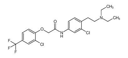 N-(3-chloro-4-(2-(diethylamino)ethyl)phenyl)-2-(2-chloro-4-(trifluoromethyl)phenoxy)acetamide_689302-97-4