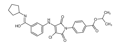 propan-2-yl 4-[3-chloro-4-[3-(cyclopentylcarbamoyl)anilino]-2,5-dioxopyrrol-1-yl]benzoate_6894-15-1