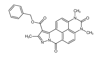 1,3,9-trimethyl-2,6-dioxo-1,2,3,6-tetrahydro-pyrazolo[1',5':1,2]pyrido[3,4,5-gh]perimidine-10-carboxylic acid benzyl ester_68940-02-3