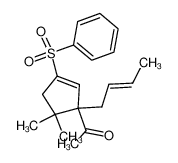 1-[3-Benzenesulfonyl-1-((Z)-but-2-enyl)-5,5-dimethyl-cyclopent-2-enyl]-ethanone_68940-23-8