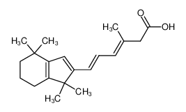 (3E,5E)-3-Methyl-6-(1,1,4,4-tetramethyl-4,5,6,7-tetrahydro-1H-inden-2-yl)-hexa-3,5-dienoic acid_68941-57-1