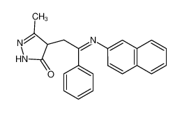 5-Methyl-4-{2-[(Z)-naphthalen-2-ylimino]-2-phenyl-ethyl}-2,4-dihydro-pyrazol-3-one_68947-03-5