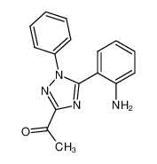 1-phenyl-5-(o-aminophenyl)-3-acetyl-1,2,4-triazole_68962-29-8