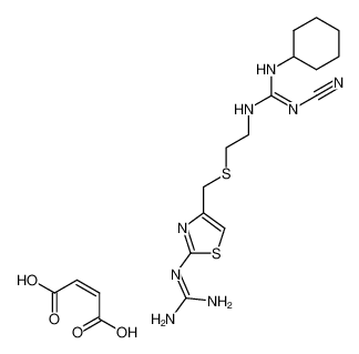 2-cyano-1-cyclohexyl-3-(2-(((2-((diaminomethylene)amino)thiazol-4-yl)methyl)thio)ethyl)guanidine maleate_69014-44-4