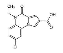 8-chloro-5-ethyl-4-oxo-4,5-dihydro-pyrrolo[1,2-a]quinoxaline-2-carboxylic acid_69015-54-9