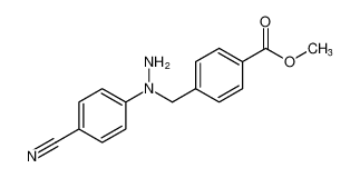 Benzoic acid, 4-[[1-(4-cyanophenyl)hydrazino]methyl]-, methyl ester_690248-21-6
