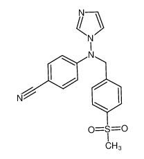 4-[N-(1H-imidazol-1-yl)-N-(4-methylsulfonylphenylmethyl)amino]-benzonitrile_690248-33-0