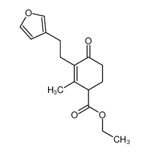 3-(2-furan-3-yl-ethyl)-2-methyl-4-oxo-cyclohex-2-enecarboxylic acid ethyl ester_690254-66-1