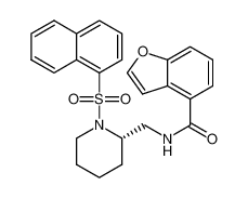 benzofuran-4-carboxylic acid ((S)-1-(naphtalene-1-sulphonyl)-piperidin-2-ylmethyl) amide_690255-57-3