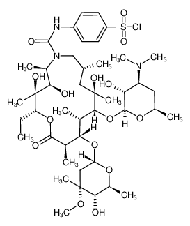 9-deoxo-9-dihydro-9a-N-{[4-(chlorosulfonyl)phenyl]-carbamoyl}-9a-aza-9a-homoerithromycin A_690258-30-1