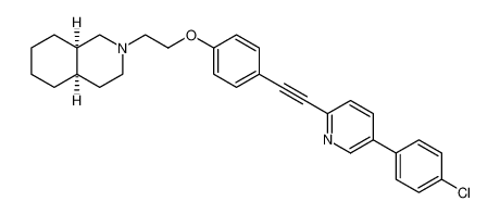 rel-(4aR,8aR)-2-(2-(4-((5-(4-chlorophenyl)pyridin-2-yl)ethynyl)phenoxy)ethyl)decahydroisoquinoline_690263-69-5