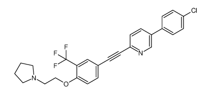 5-(4-chlorophenyl)-2-((4-(2-(pyrrolidin-1-yl)ethoxy)-3-(trifluoromethyl)phenyl)ethynyl)pyridine_690264-44-9