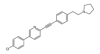 Pyridine, 5-(4-chlorophenyl)-2-[[4-[2-(1-pyrrolidinyl)ethyl]phenyl]ethynyl]-_690264-71-2