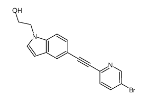 2-[5-(5-bromo-pyridin-2-ylethynyl)-indol-1-yl]-ethanol_690266-59-2
