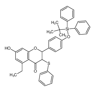 2-[4-(tert-Butyl-diphenyl-silanyloxy)-phenyl]-5-ethyl-7-hydroxy-3-phenylsulfanyl-chroman-4-one_690274-31-8