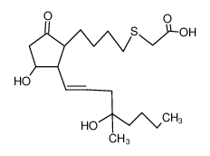 {4-[3-Hydroxy-2-((E)-4-hydroxy-4-methyl-oct-1-enyl)-5-oxo-cyclopentyl]-butylsulfanyl}-acetic acid_69032-88-8