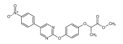 methyl 2-(4-((5-(4-nitrophenyl)pyrimidin-2-yl)oxy)phenoxy)propanoate_69034-48-6