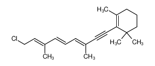 1-[3,7-Dimethyl-9-chloro-nona-1-yne-3,5,7-trien-1-yl]-2,6,6-trimethyl-cyclohex-1-ene_69037-21-4