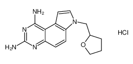 7-((tetrahydrofuran-2-yl)methyl)-7H-pyrrolo[3,2-f]quinazoline-1,3-diamine hydrochloride_69046-56-6