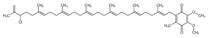 2-((2E,6E,10E,14E,18E,22E)-26-Chloro-3,7,11,15,19,23,27-heptamethyl-octacosa-2,6,10,14,18,22,27-heptaenyl)-5,6-dimethoxy-3-methyl-[1,4]benzoquinone_69060-06-6