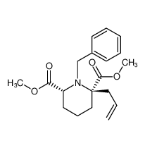 rel-dimethyl (2R,6R)-2-allyl-1-benzylpiperidine-2,6-dicarboxylate_690630-79-6