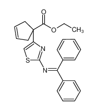 ethyl 1-(2-diphenylmethyleneamino-thiazol-4-yl)-3-cyclopentenecarboxylate_690653-87-3