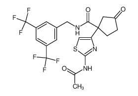 1-(2-acetamidothiazol-4-yl)-N-(3,5-bis(trifluoromethyl)benzyl)-3-oxocyclopentane-1-carboxamide_690654-34-3