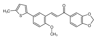 3-[2-methoxy-5-(5-methylthien-2-yl)phenyl]-1-(3,4-methylenedioxyphenyl)-2-propen-1-one_690665-81-7